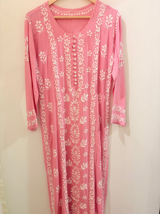 Idara_Designs Modal Chikankari Kurti Size-40 Large Fit